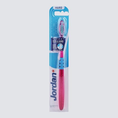 01. Target Teeth & Gum Hard Toothbrush with Pink color without Pattern
